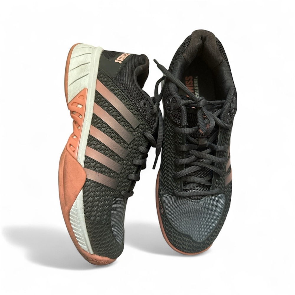 K-Swiss Pickleball Women's Black and Coral Shoes Size 8